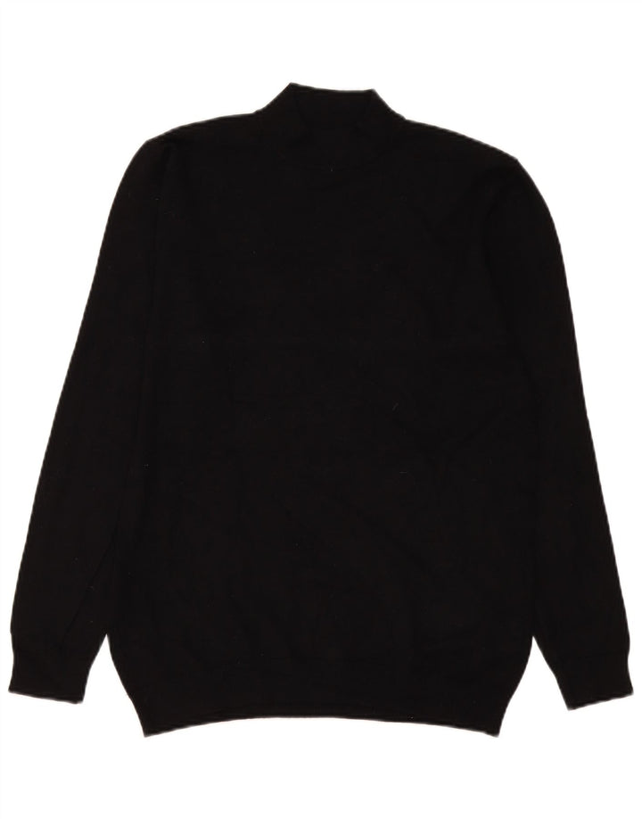 Zara Herre Turtle Neck Jumper Sweater Medium Sort Viscose