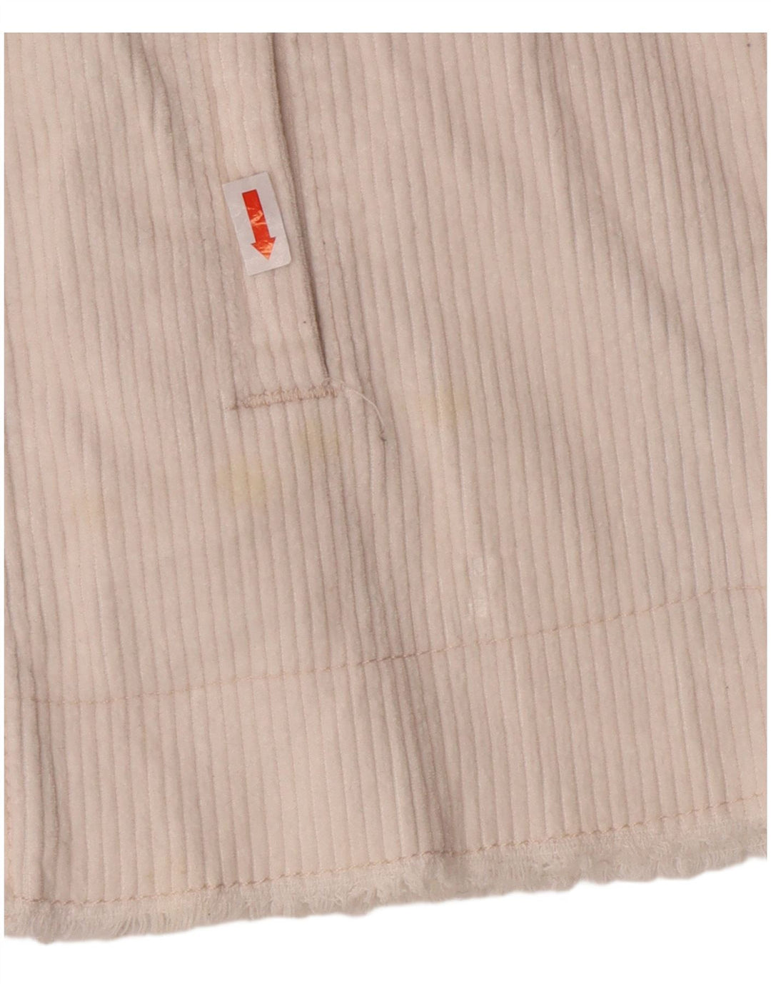 ZARA Dame Oversized Corduroy Jacket UK 16 Large Off White Bomuld