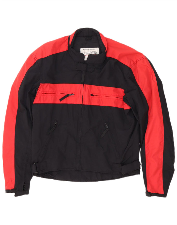 Probiker Herre Motorcykel Racer Jakke UK 38 Medium Sort Colourblock