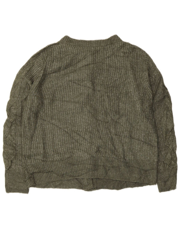 Marks & Spencer Dame Cardigan Sweater UK 16 Large Grøn Akryl