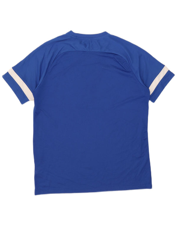 Nike Herre Dri Fit T-Shirt Top XL Blå Colourblock Polyester