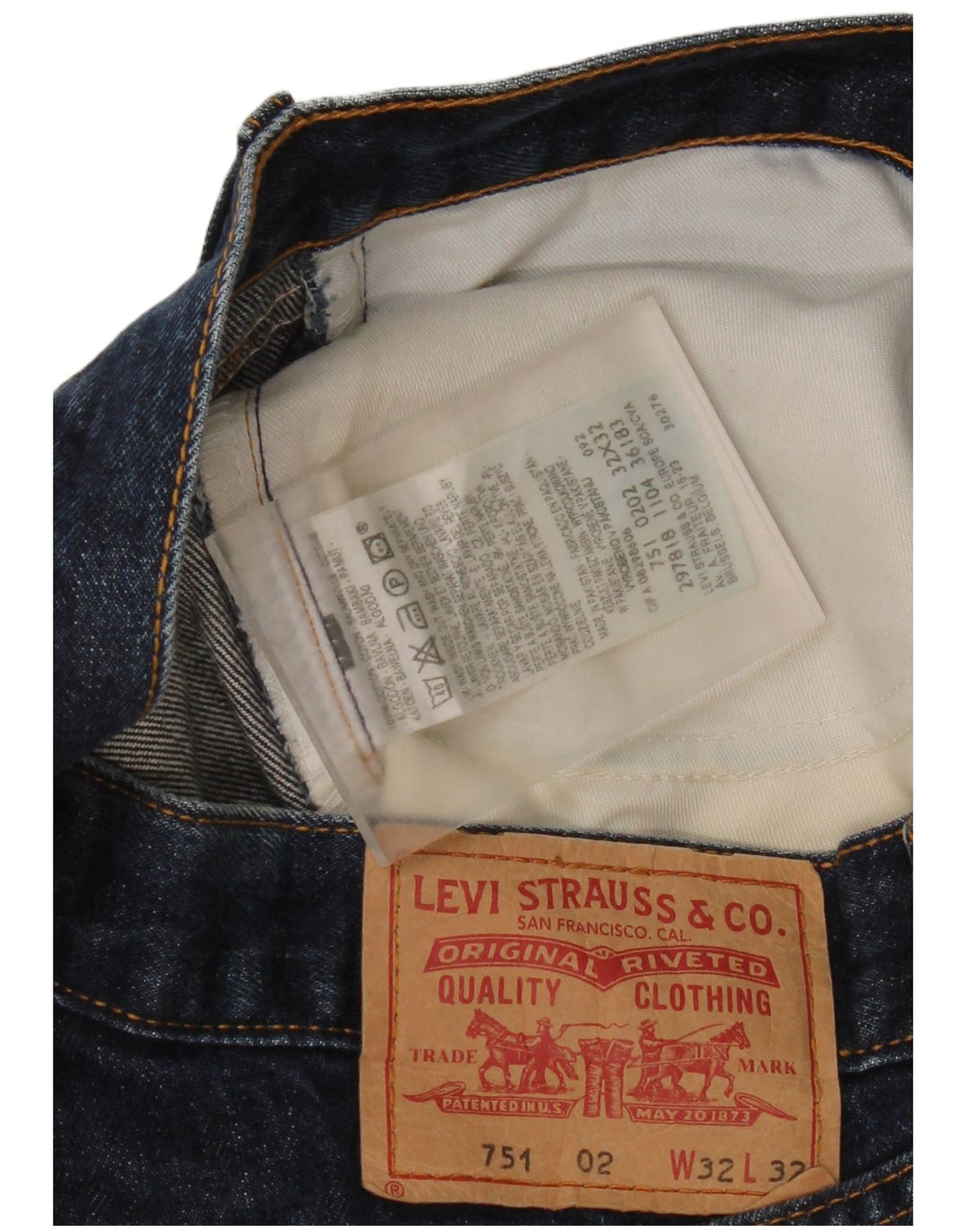 Levi's Dame 751 Straight Jeans W32 L32 Blå Bomuld