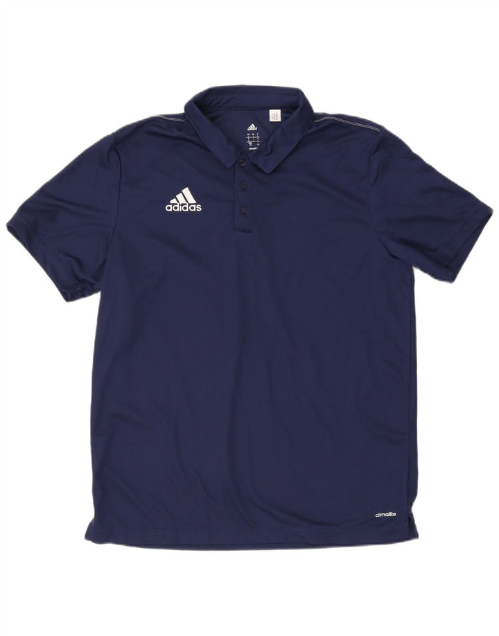 Adidas Herre Climalite Polo Shirt Large Navy Blue Polyester