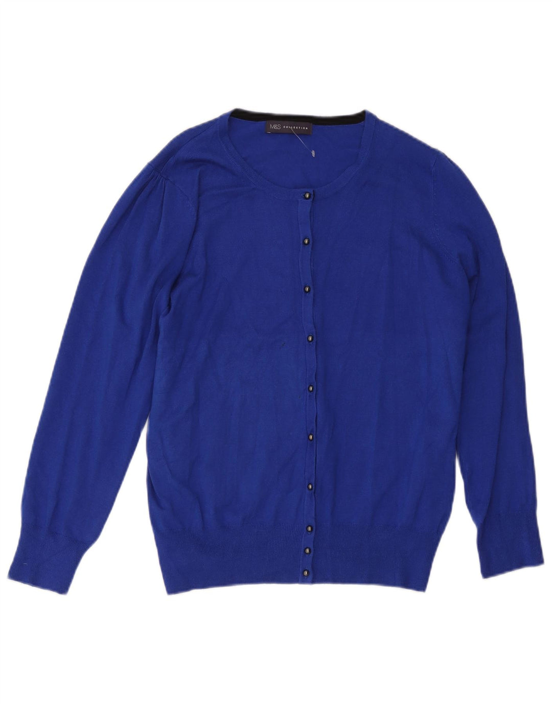 Marks & Spencer Dame Cardigan Sweater UK 22 3XL Blå Viscose