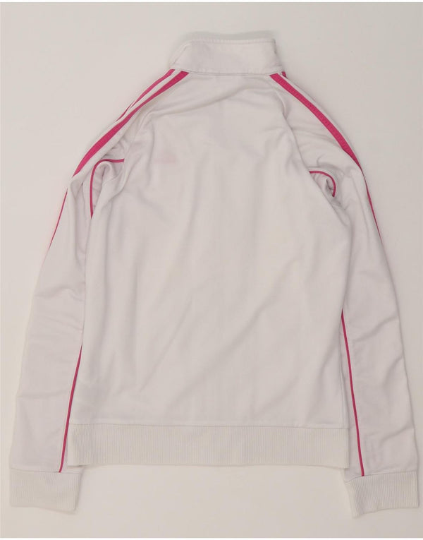 Adidas træningsdragt topjakke til kvinder UK 12 Medium White Colourblock Polyester