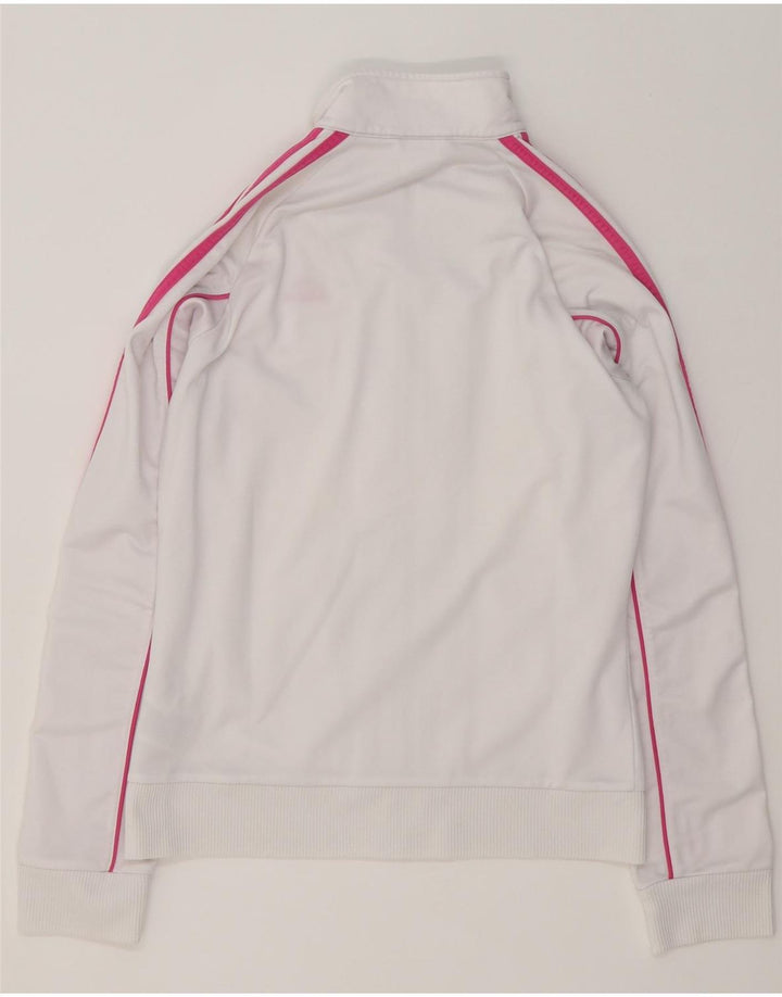 Adidas træningsdragt topjakke til kvinder UK 12 Medium White Colourblock Polyester