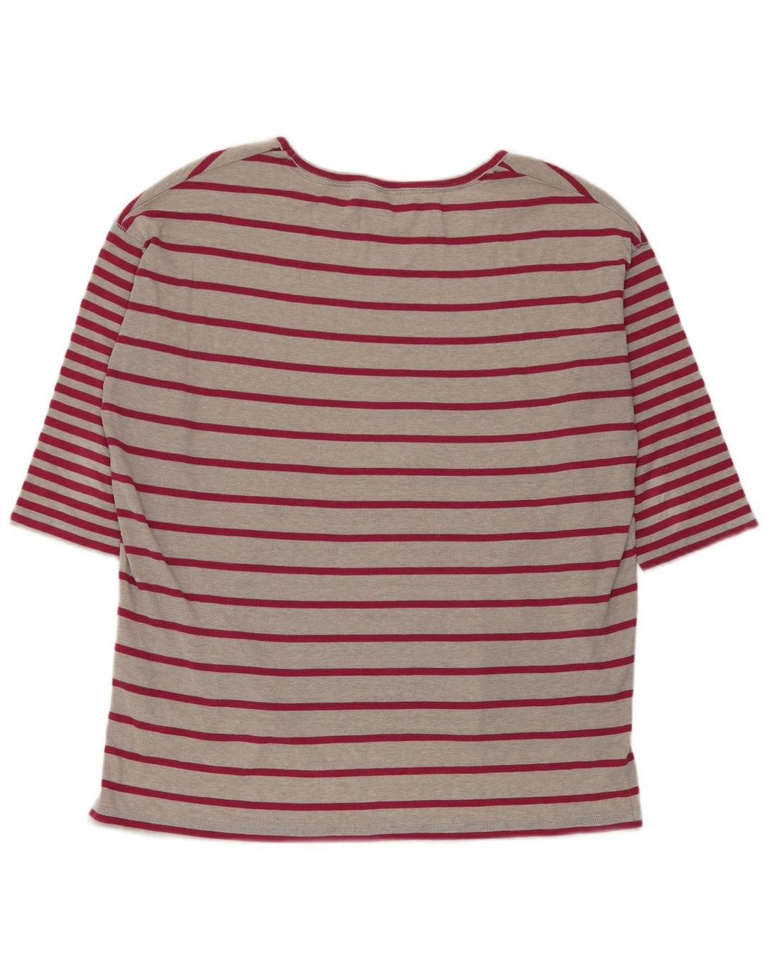 Marks & Spencer T-shirt top til kvinder DK 14 Stor grå stribet polyester