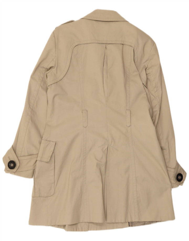 Zara Dame Trench Coat UK 14 Stor Beige Nylon