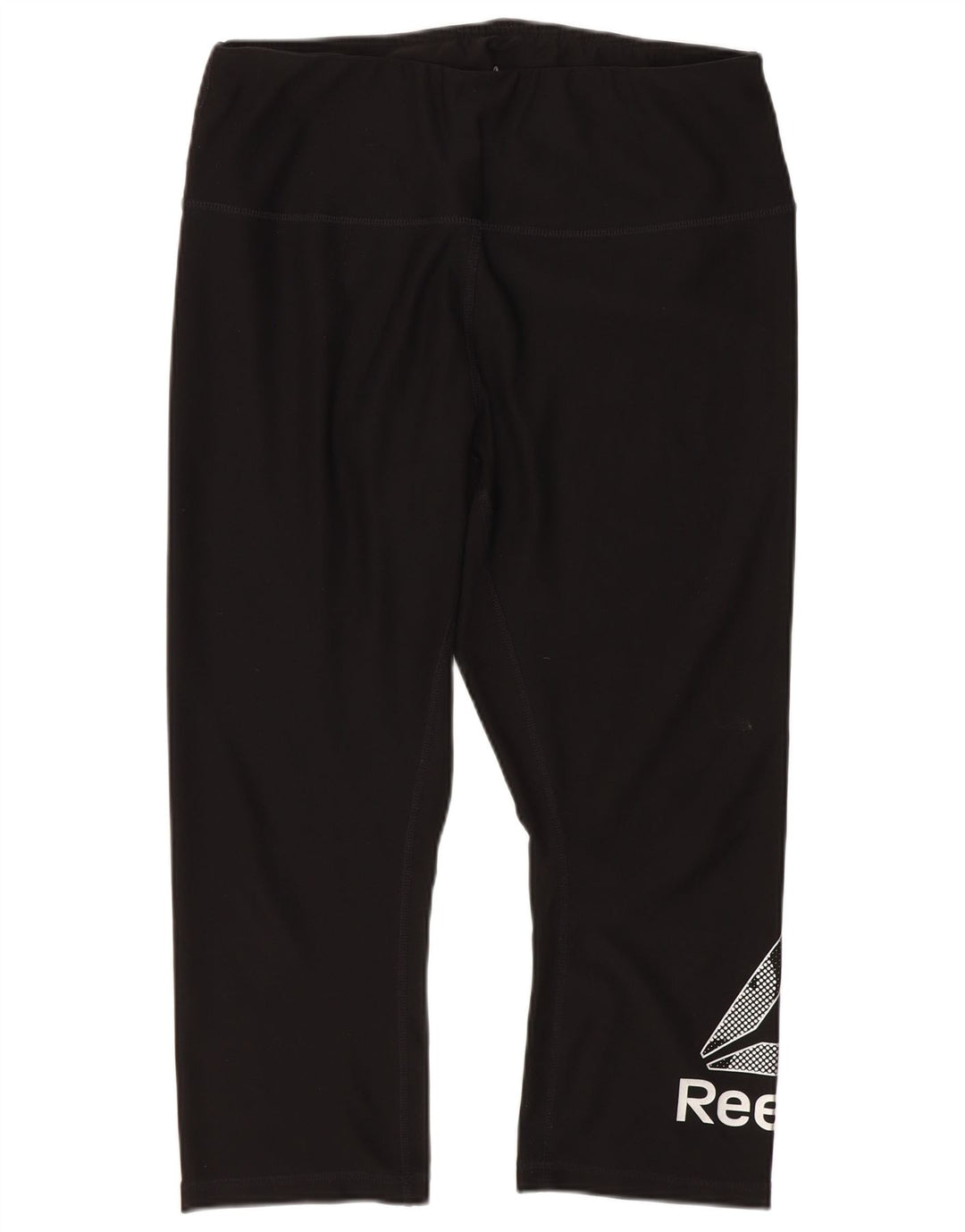 Reebok Womens Grafiske Capri Leggings UK 14 Large Black
