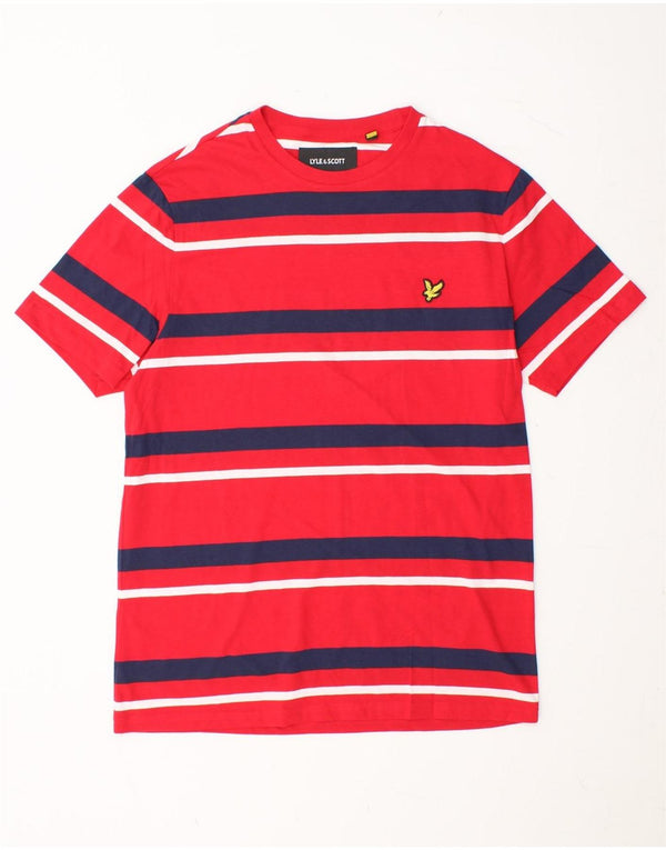 LYLE & SCOTT Herre T-shirt Top Medium rødstribet bomuld