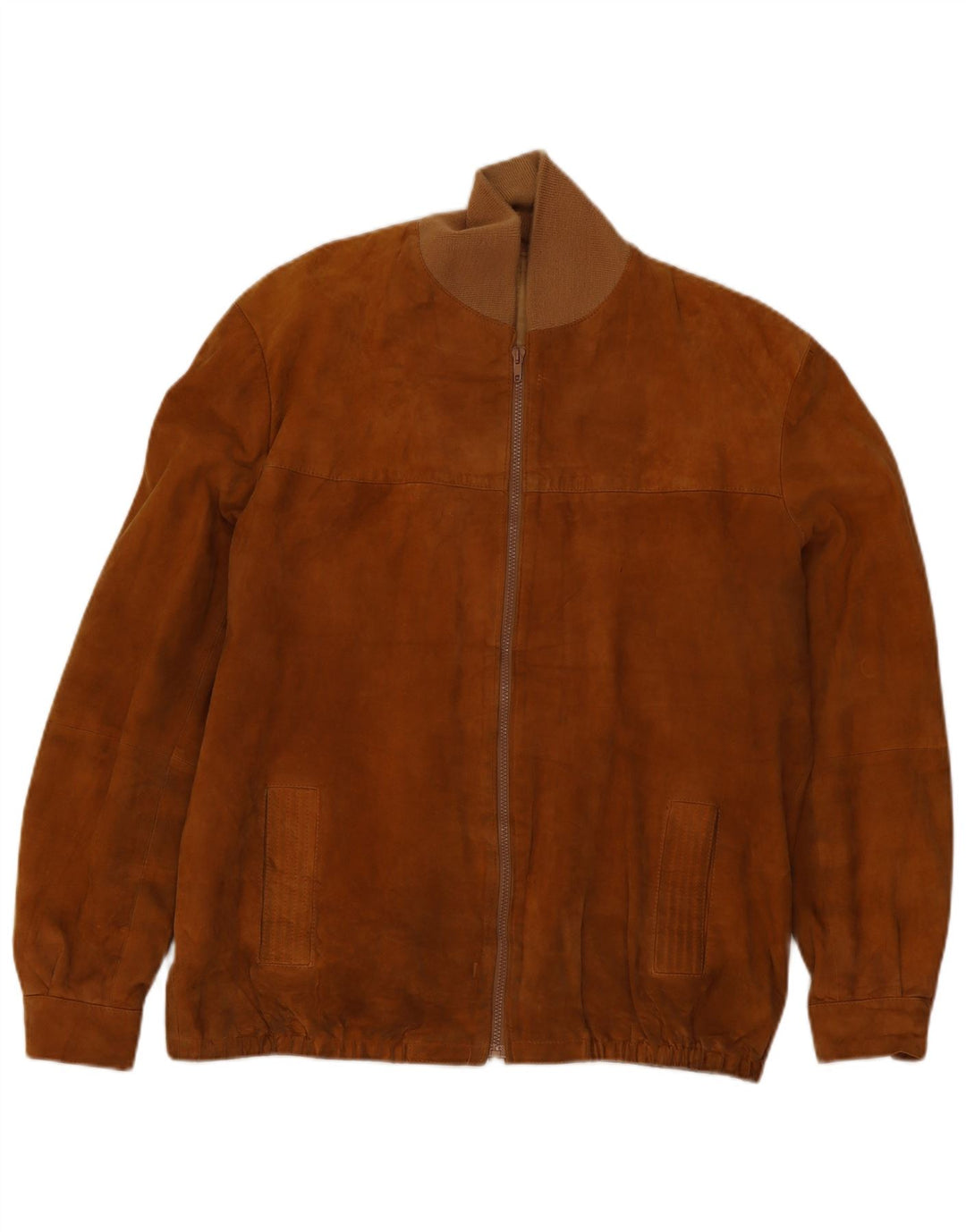 Vintage herre ruskind bomberjakke IT 52 XL Beige