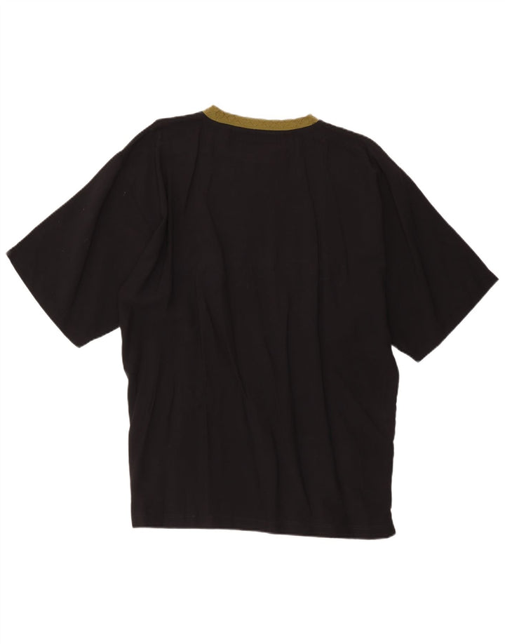 Vintage Herre grafisk T-shirt Top Stor Sort Viscose