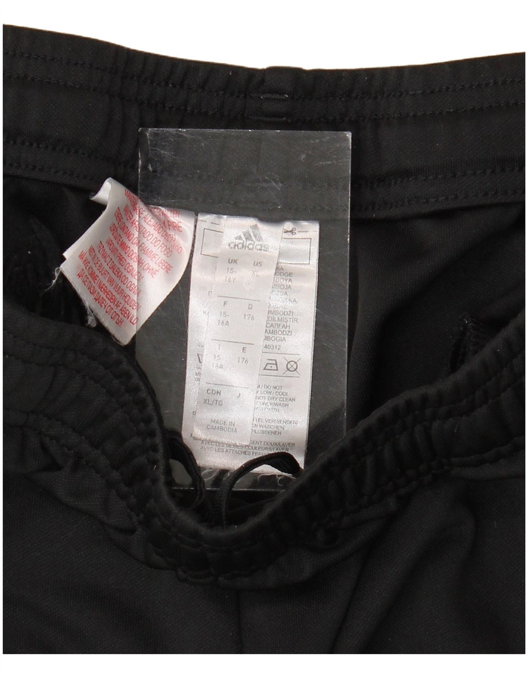 ADIDAS Aeroready træningsdragtsbukser til drenge 15-16 år Sort polyester