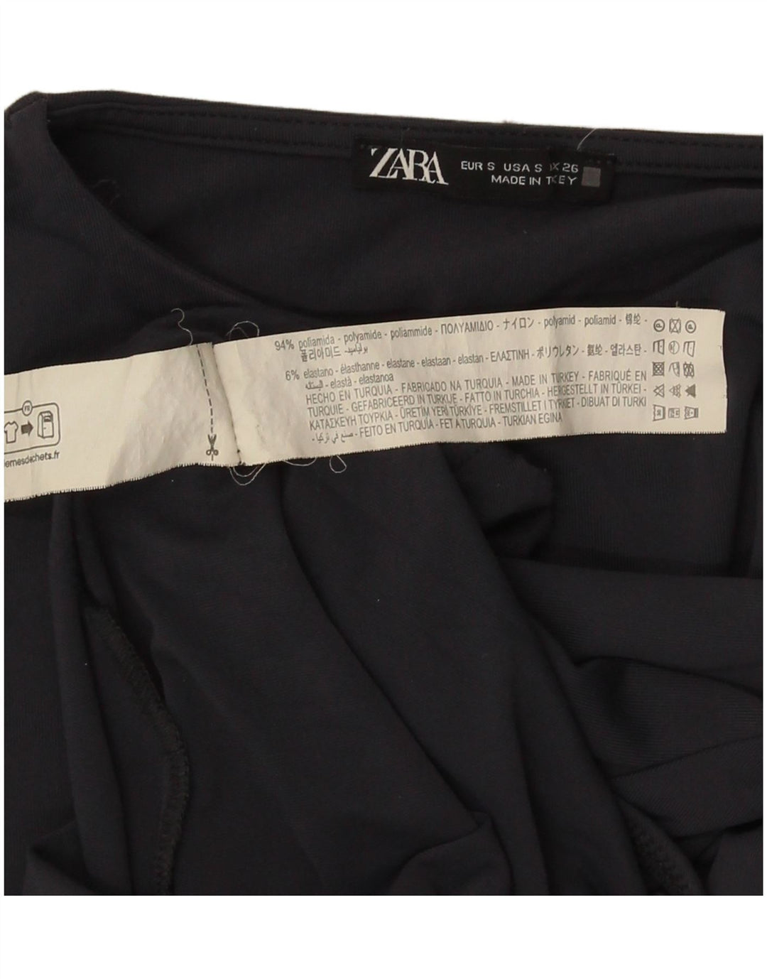 Zara langærmet bodysuit til kvinder UK 8 Lille marineblå polyamid