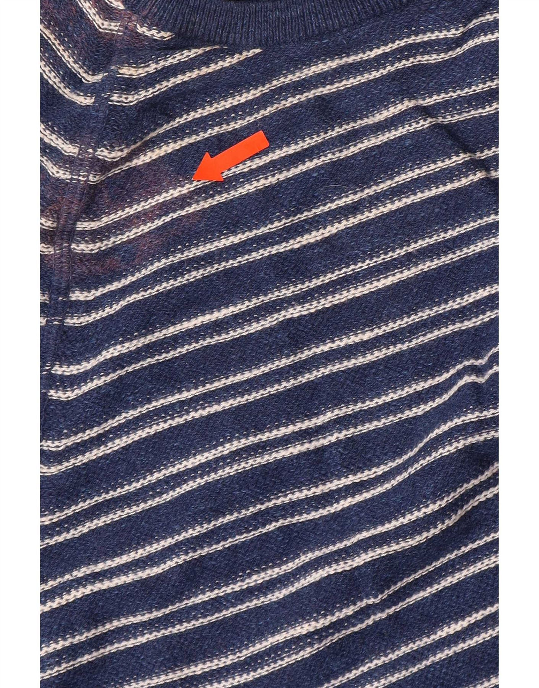 Marks & Spencer Herre sweater med rund hals, medium marineblå stribet