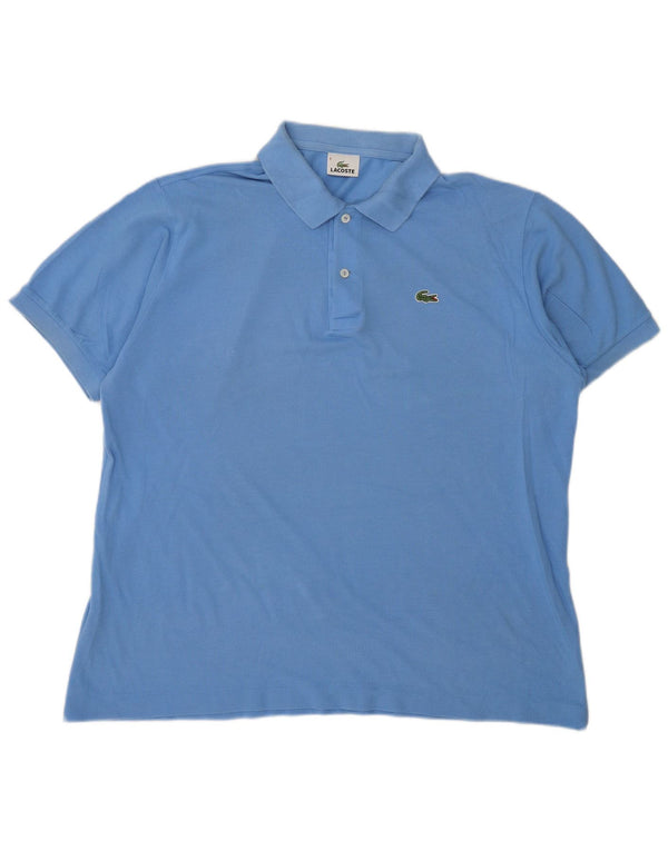 LACOSTE Mens Polo Shirt Size 6 XL Blue Cotton