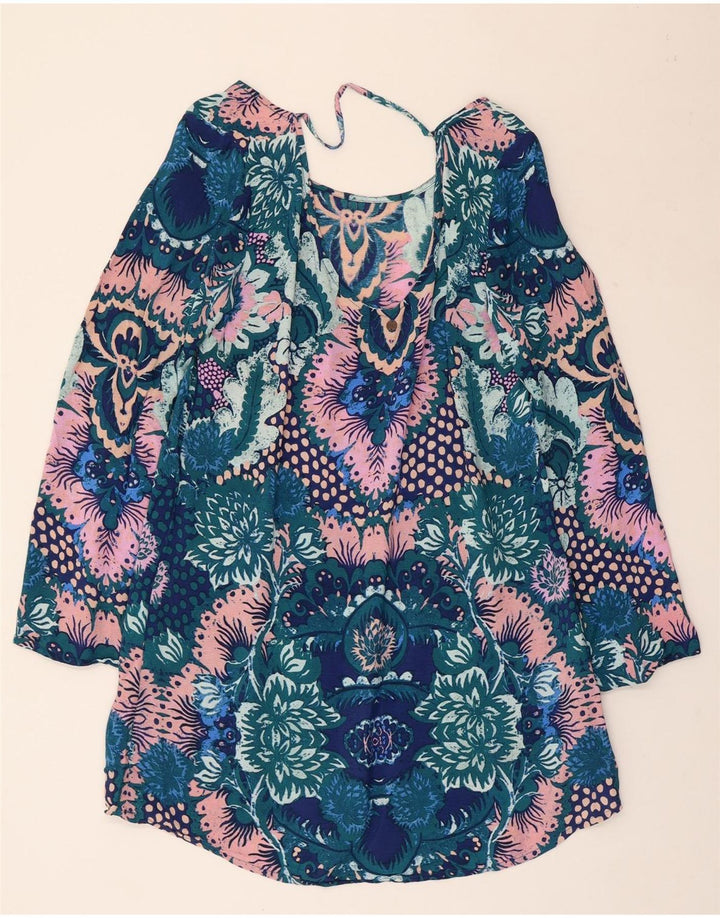 BILLABONG Langærmet tunikakjole til kvinder UK 12 Medium Multicolored Floral