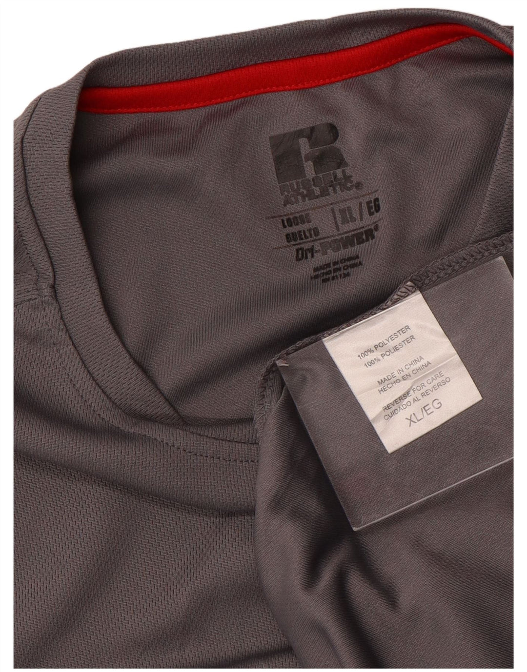 RUSSELL ATHLETIC Herre T-Shirt Top XL Grå Polyester