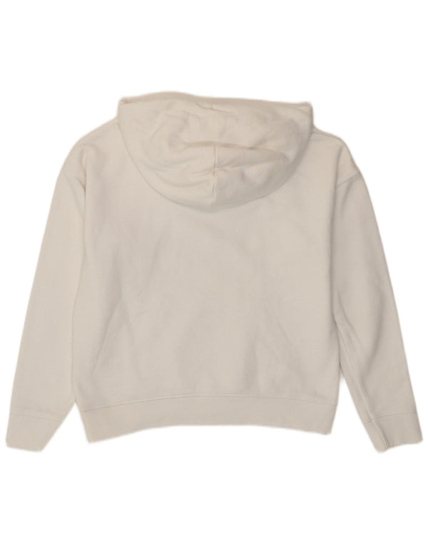 Tommy Hilfiger Dame Oversized hættetrøje Jumper UK 6 XS Hvid Bomuld