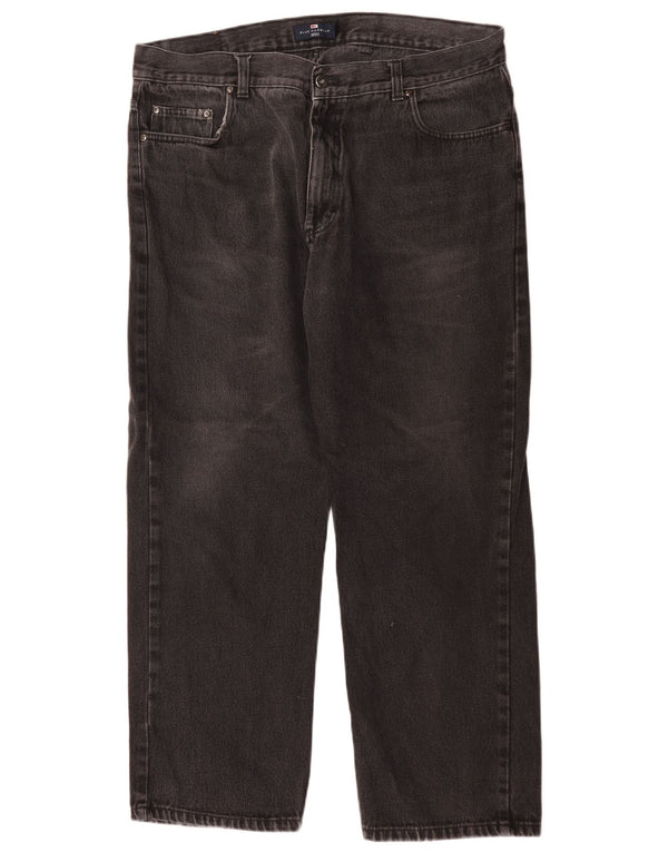 Marks & Spencer Herre Blue Harbor Straight Jeans W40 L29 Sort Bomuld