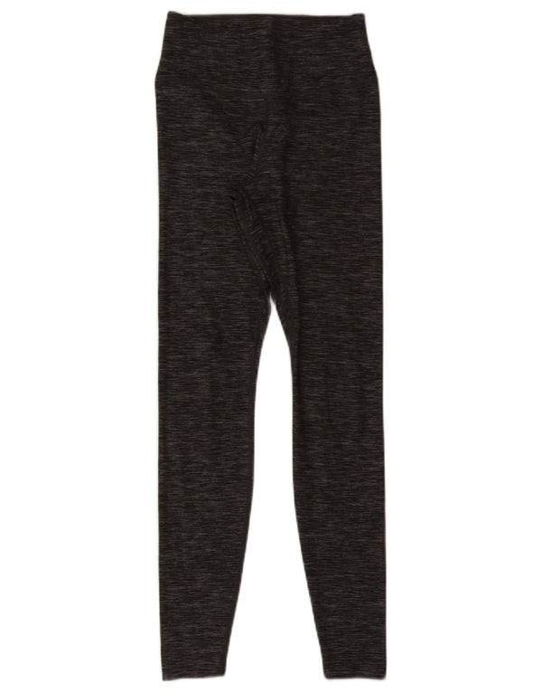 Nike Dame Dri Fit Leggings UK 4 XS Grå Flecked Polyester