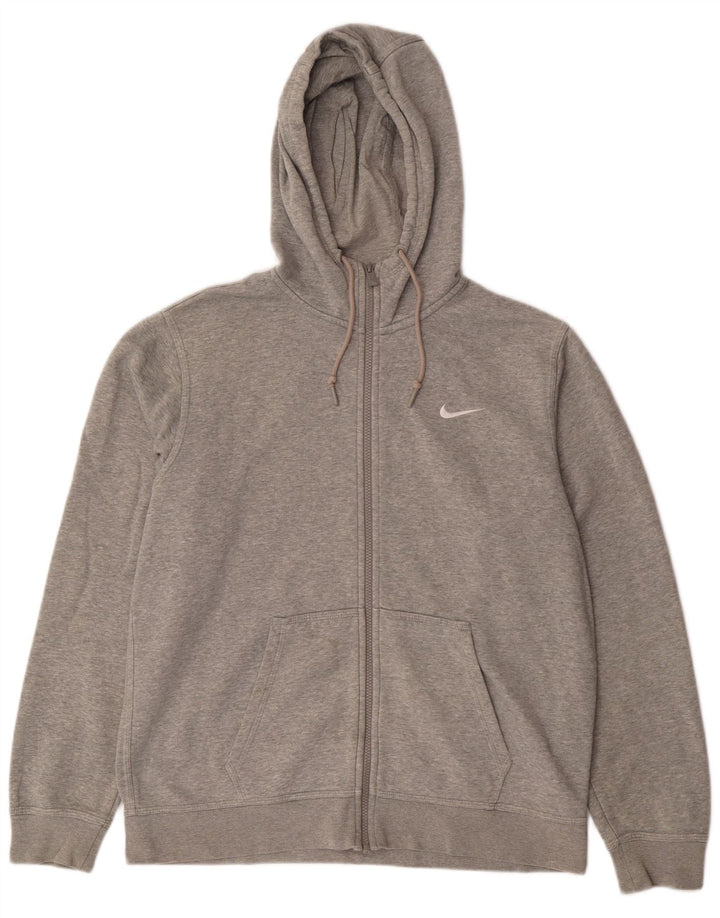NIKE hættetrøje med lynlås til mænd, stor grå bomuld