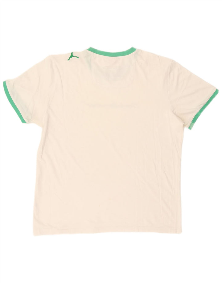 Puma Herre Grafisk T-Shirt Top Stor Hvid