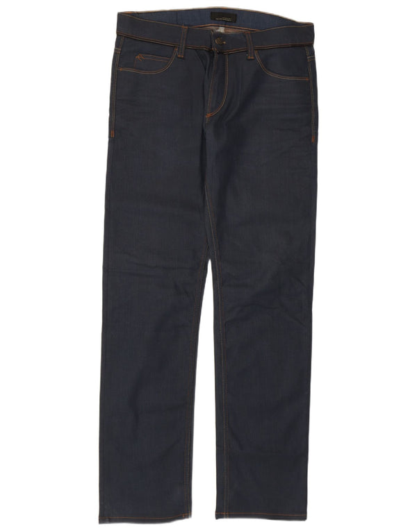 Zara Straight Jeans til mænd EU 42 Large W32 L32 Marineblå Bomuld