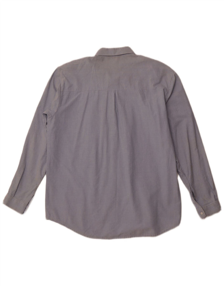 VINTAGE Dameskjorte UK 18 XL Blue Floral Cotton Retro