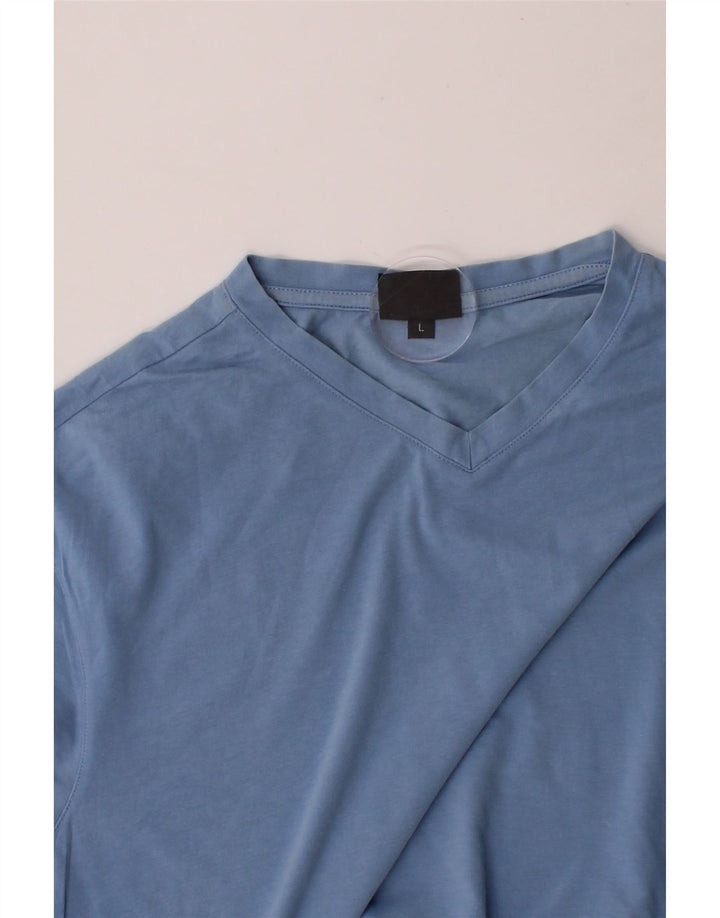 TRUSSARDI JEANS Mens T-Shirt Top Large Blue Vintage Trussardi Jeans and Second-Hand Trussardi Jeans from Messina Hembry 