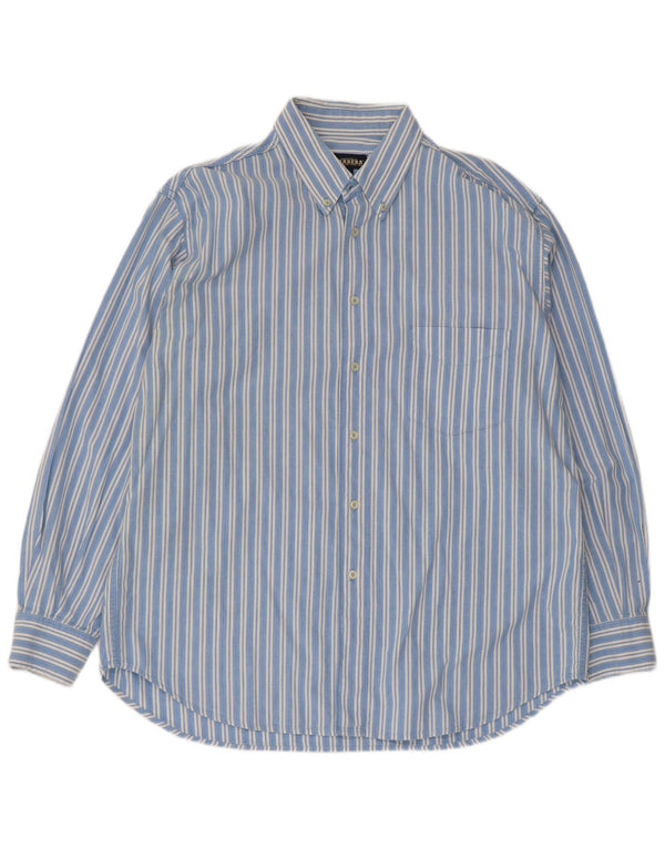 Carrera herreskjorte XL blå stribet bomuld