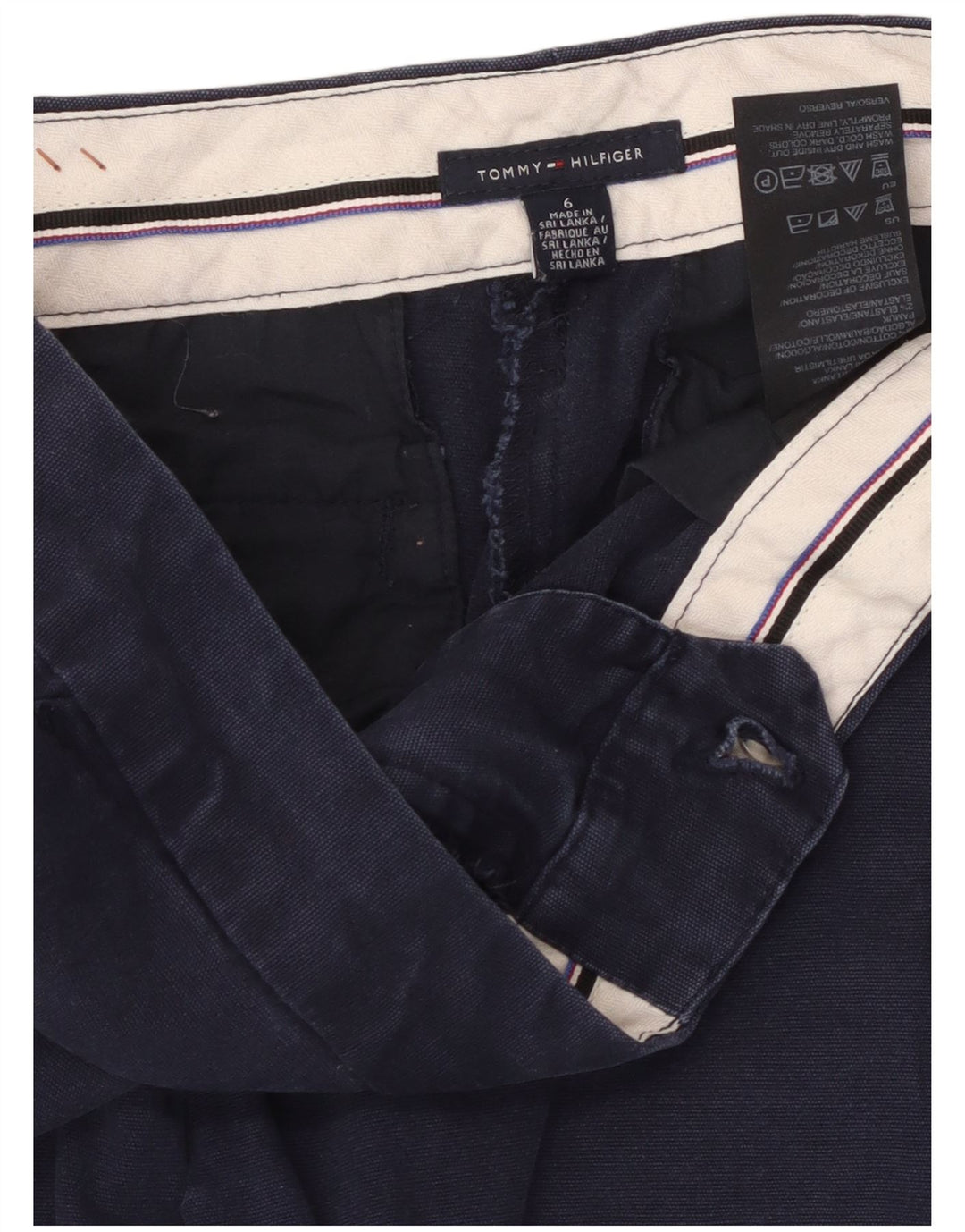 TOMMY HILFIGER Chinobukser til kvinder US 6 Medium W32 L25 Marineblå