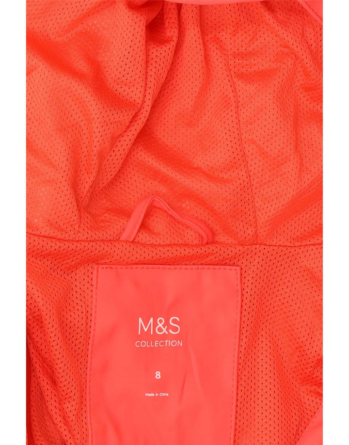 Marks & Spencer Dame Hætte Oversized regnjakke UK 8 Small Orange