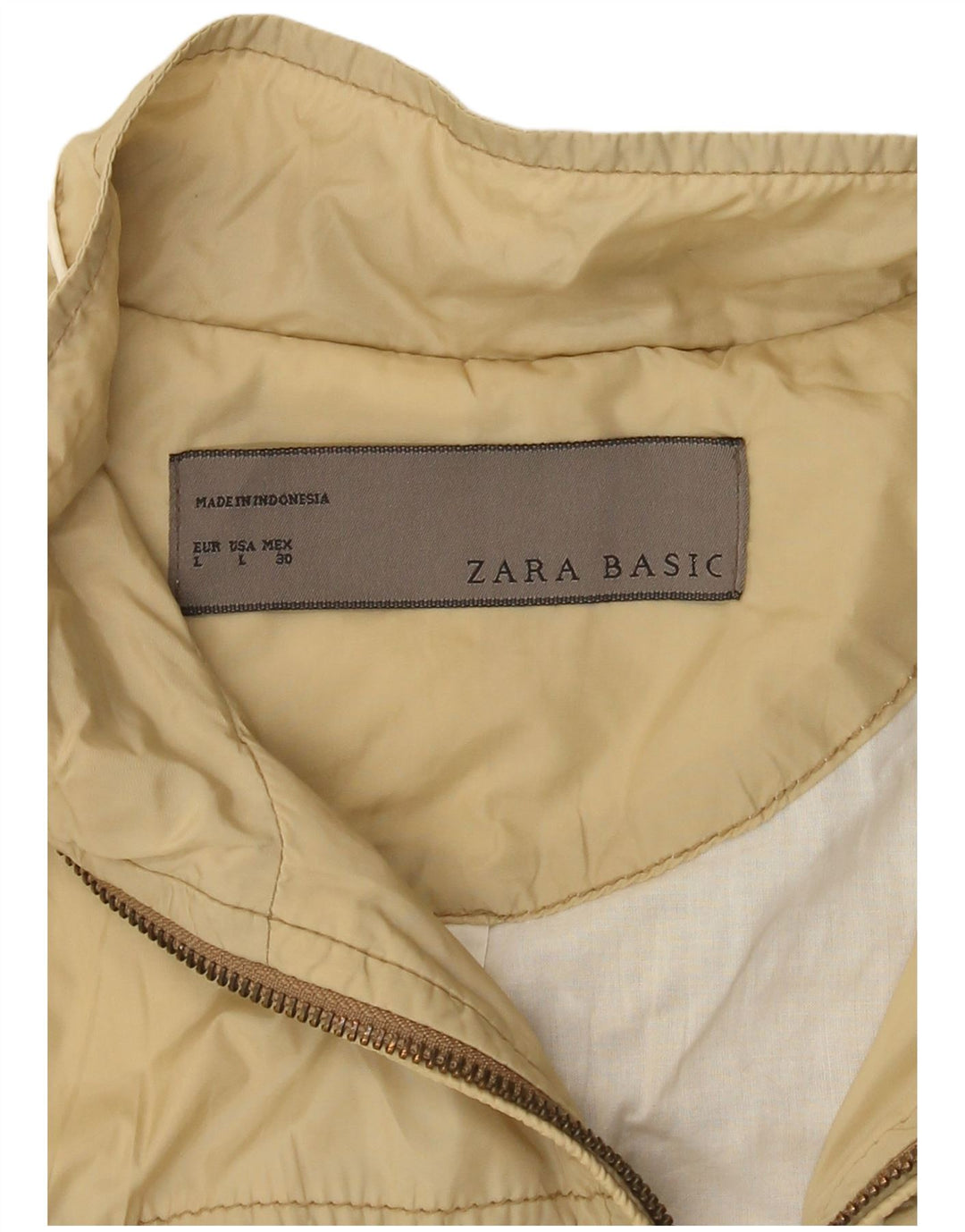Zara Womens Utility Jacket UK 14 Large Beige