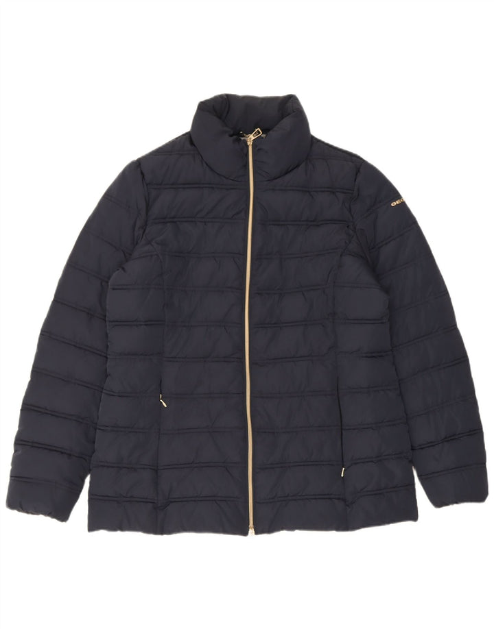 Geox Womens Respira Polstret jakke UK 16 Large Navy Blue Polyester