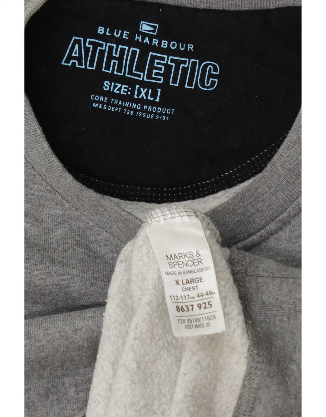 Marks & Spencer Herre Sweatshirt Jumper XL Grå Bomuld