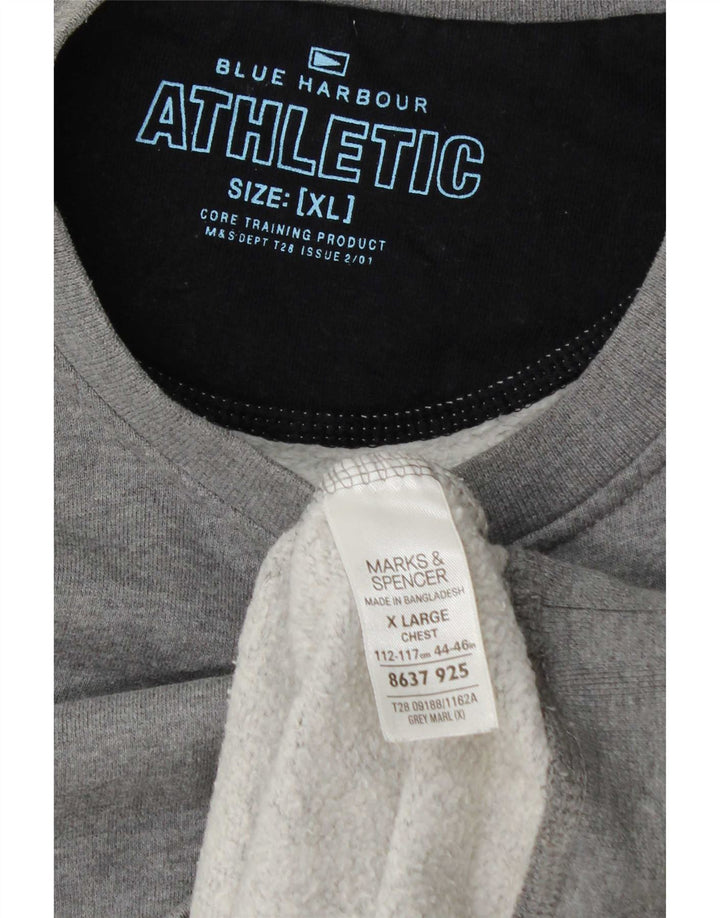 Marks & Spencer Herre Sweatshirt Jumper XL Grå Bomuld