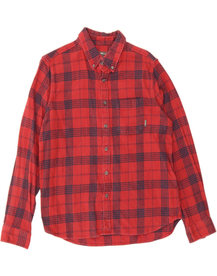 EDDIE BAUER Mens Flannel Shirt Large Red Check Cotton Vintage Eddie Bauer and Second-Hand Eddie Bauer from Messina Hembry 