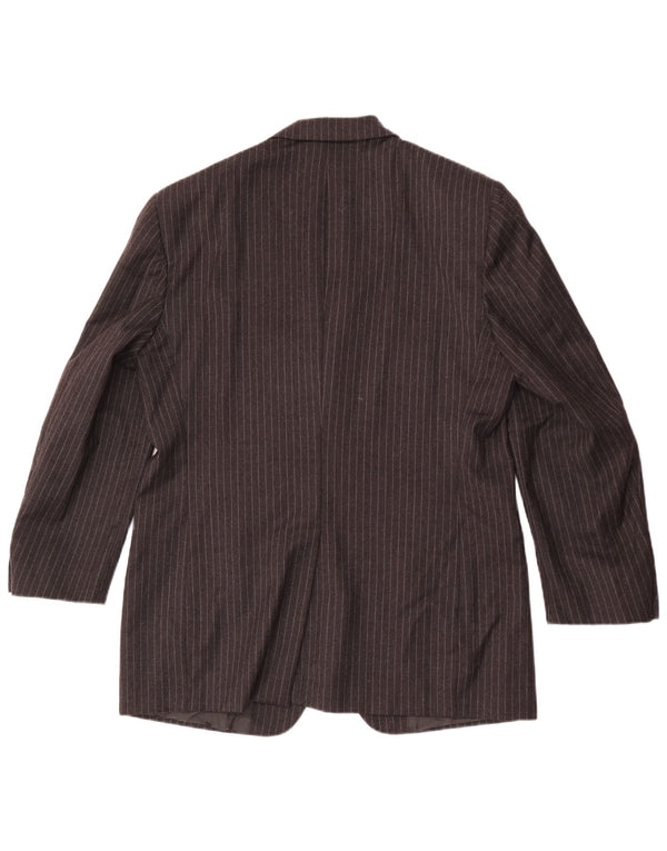 Cerruti 1881 Herre 3-knaps blazerjakke IT 52 XL Gråstribet uld