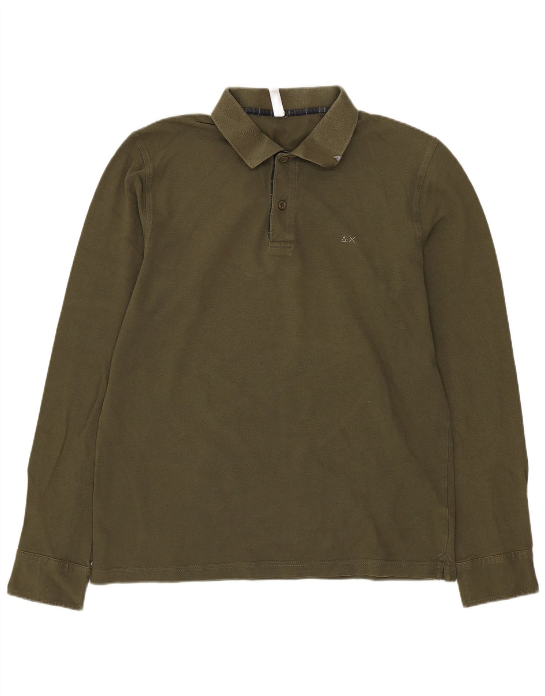 Sun68 Langærmet herre poloshirt Stor Khaki Bomuld