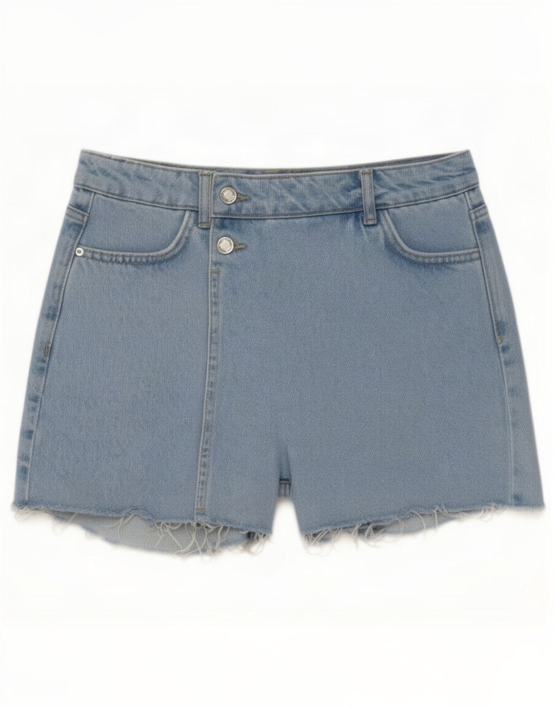 Zara Dame denim Shorts Små W26 Blå