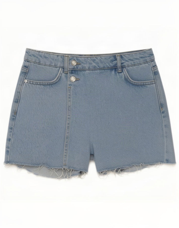 Zara Dame denim Shorts Små W26 Blå