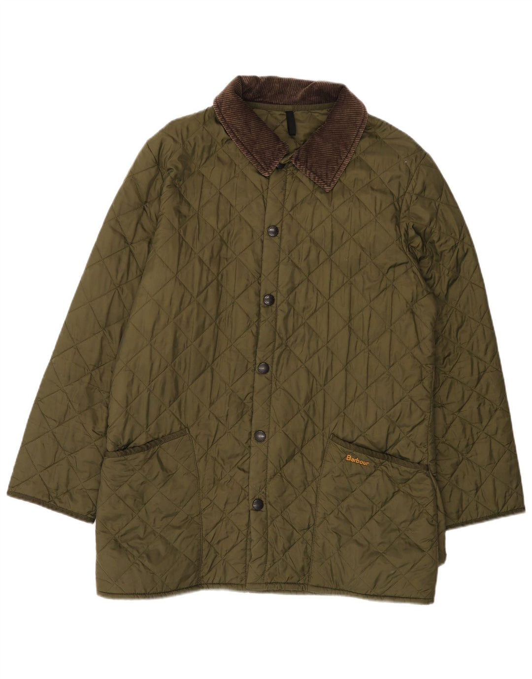 BARBOUR Herre quiltet jakke UK 40 Stor Khaki Polyamid