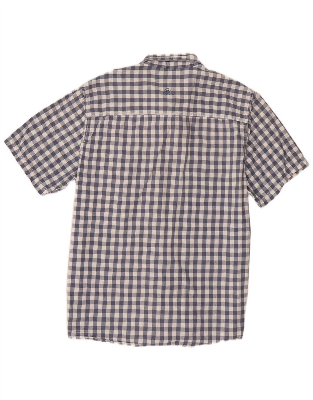 Fat Face Kortærmet Herre Klassisk Fit Skjorte Large Blue Gingham Cotton