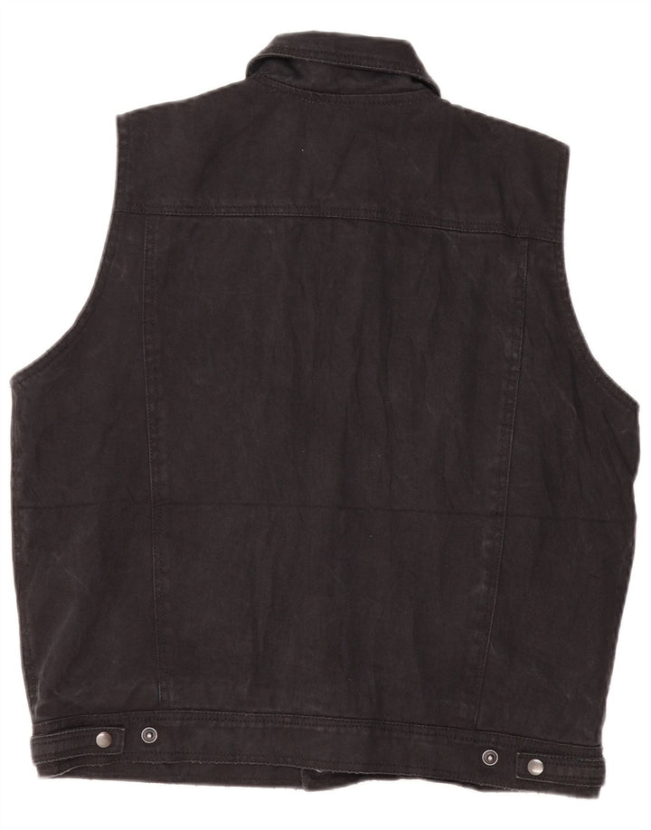 Vintage Herre Denim Gilet UK 40 Large Black