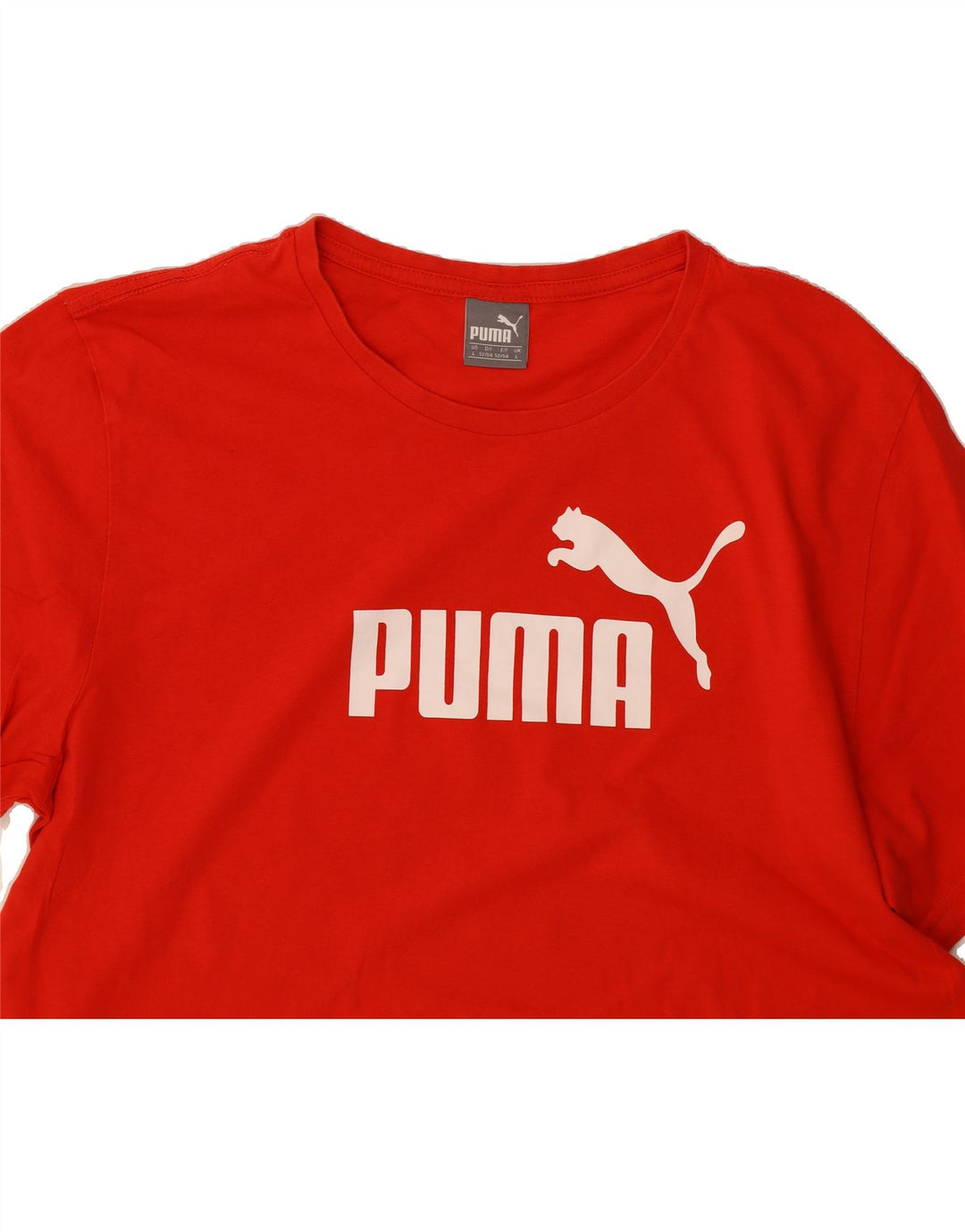 PUMA Mens Graphic T-Shirt Top Large Red Cotton Vintage Puma and Second-Hand Puma from Messina Hembry 