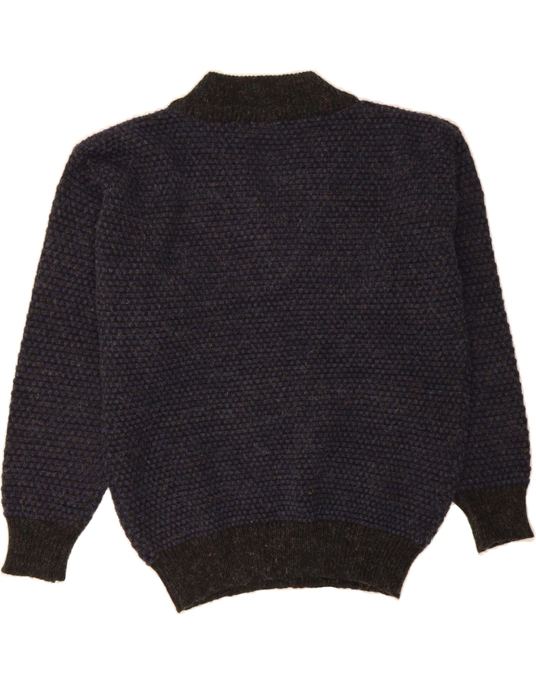 VINTAGE Mens V-Neck Jumper Sweater Medium Navy Blue Acrylic Vintage Vintage and Second-Hand Vintage from Messina Hembry 