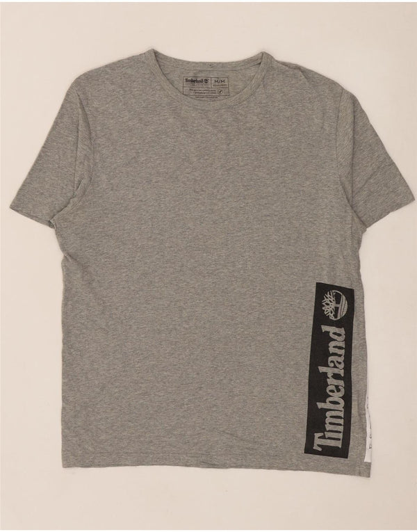 TIMBERLAND Herre Regular Fit grafisk T-shirt Top Medium Grey Flecked Bomuld