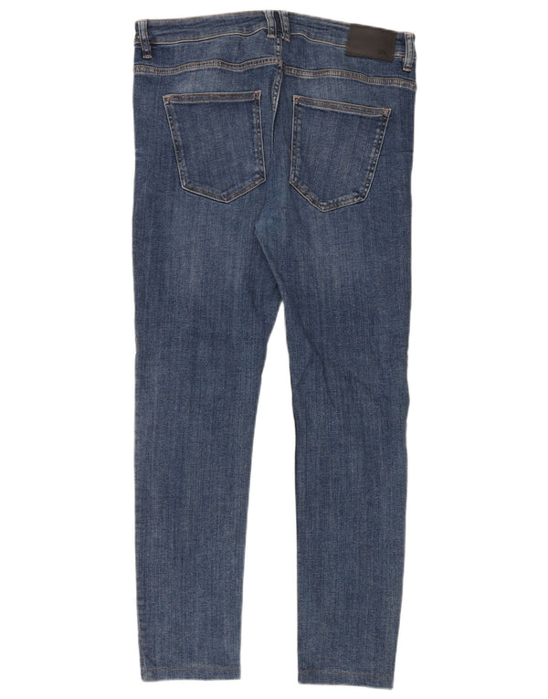 Zara Herre Slim Jeans EU 44 Large W34 L30 Blå Bomuld