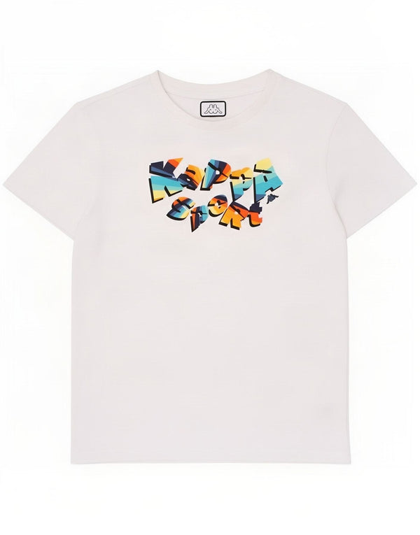 Kappa Boys Grafisk T-Shirt Top 11-12 År Hvid